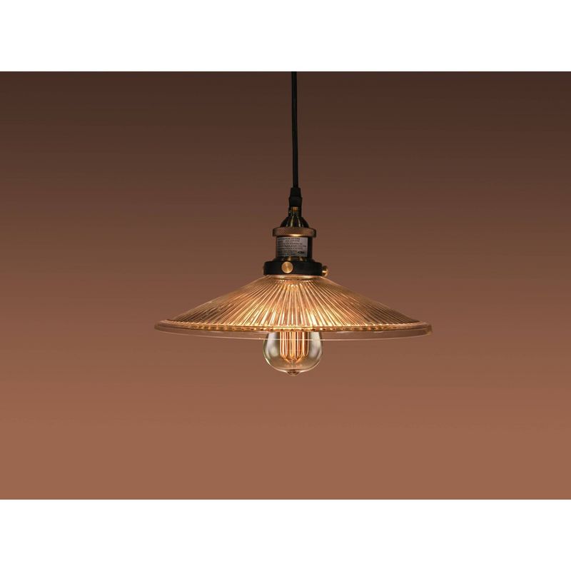 12" x 12" x 40" Shiloh Adjustable Height 1 Light Edison Lamp Black - Warehouse of Tiffany