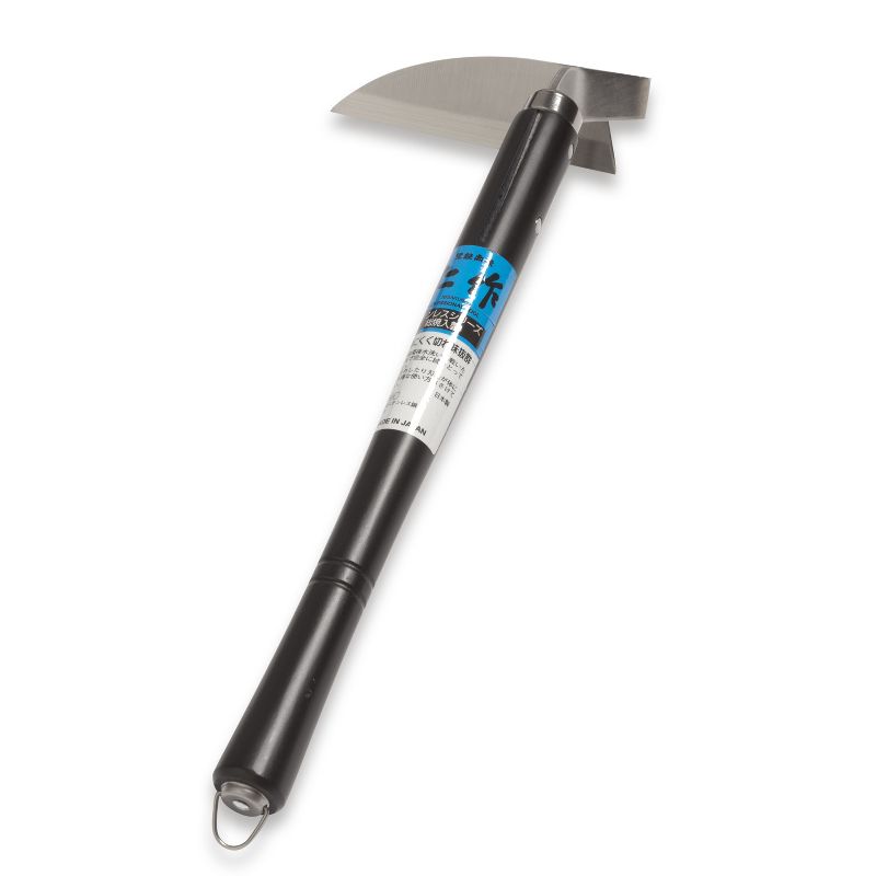 Nisaku KUBINAGAKAMA Japanese Stainless Steel Garden Hoe + Weeder, 4.5-Inch Blade.