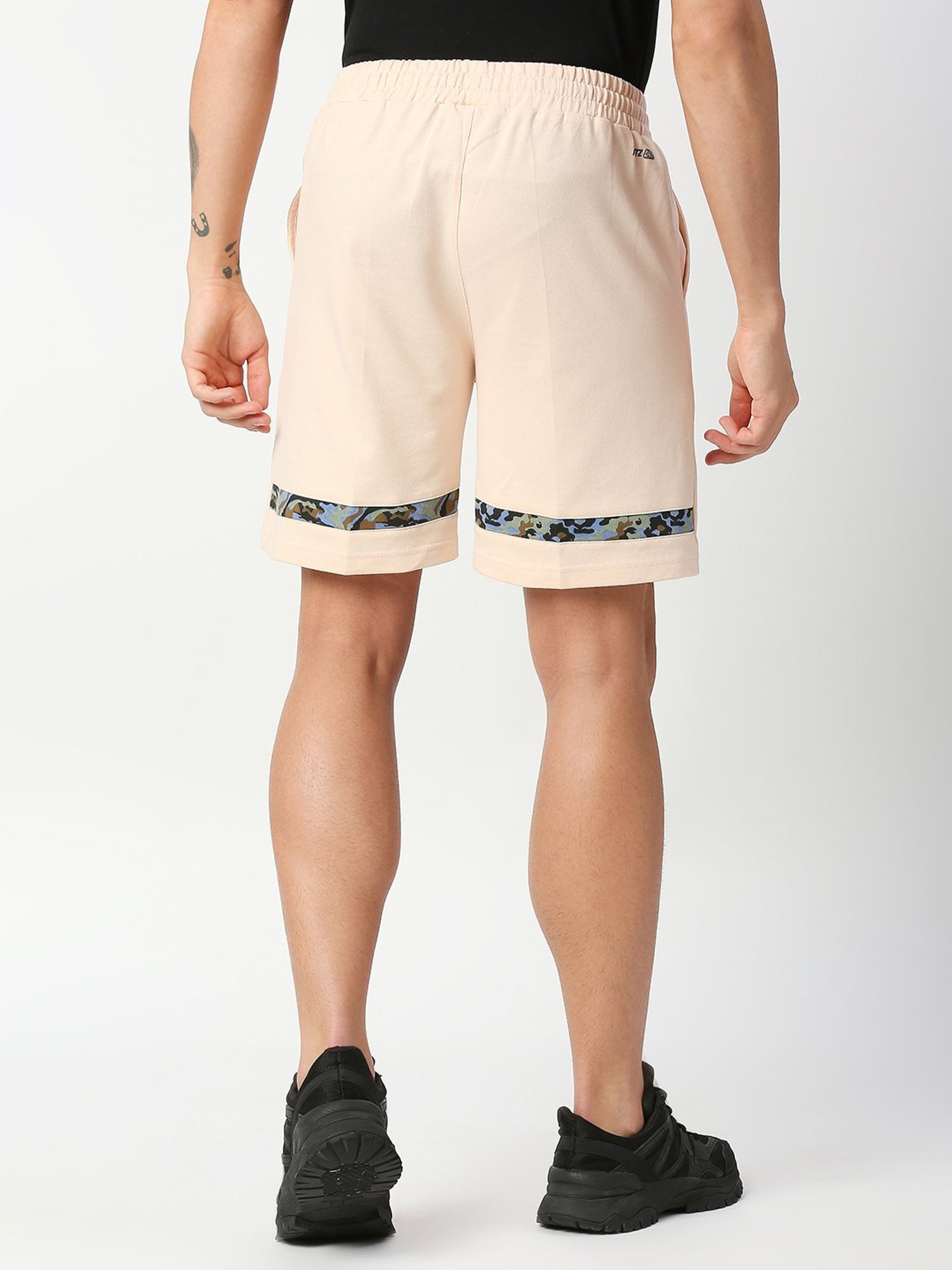 Fitz Peach Slim Fit Printed Shorts