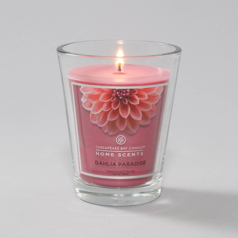 11.5oz Glass Jar Dahlia Paradise Candle - Home Scents By Chesapeake Bay Candle