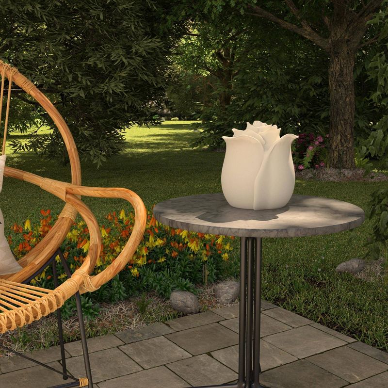 8" LED Solar Portable Outdoor Lantern with Flame - Techko Kobot