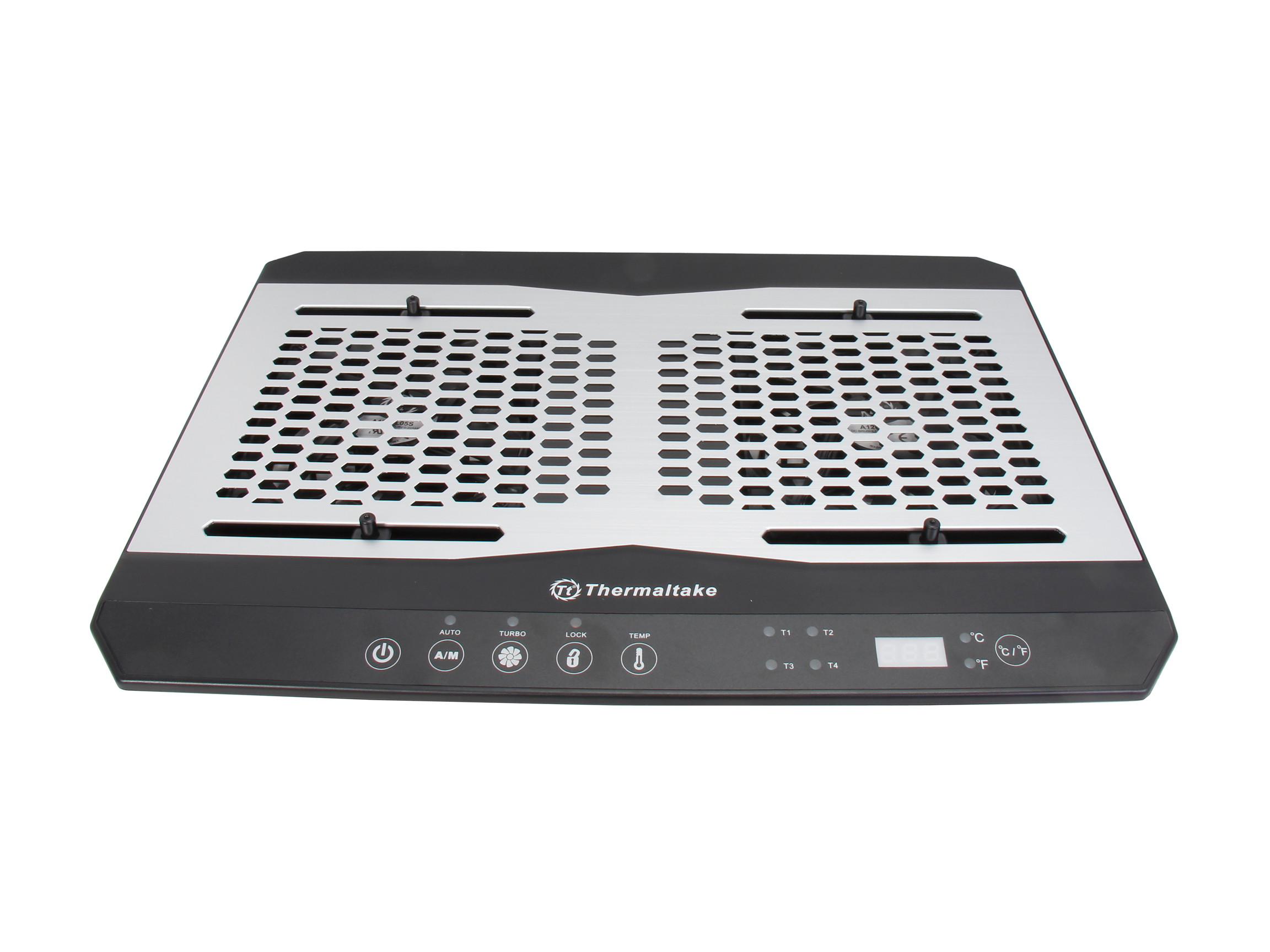 Thermaltake Massive TM 17" Laptop Cooling Pad with Dual 120mm Fans and Temperature Sensors CL-N002-PL12BL-A