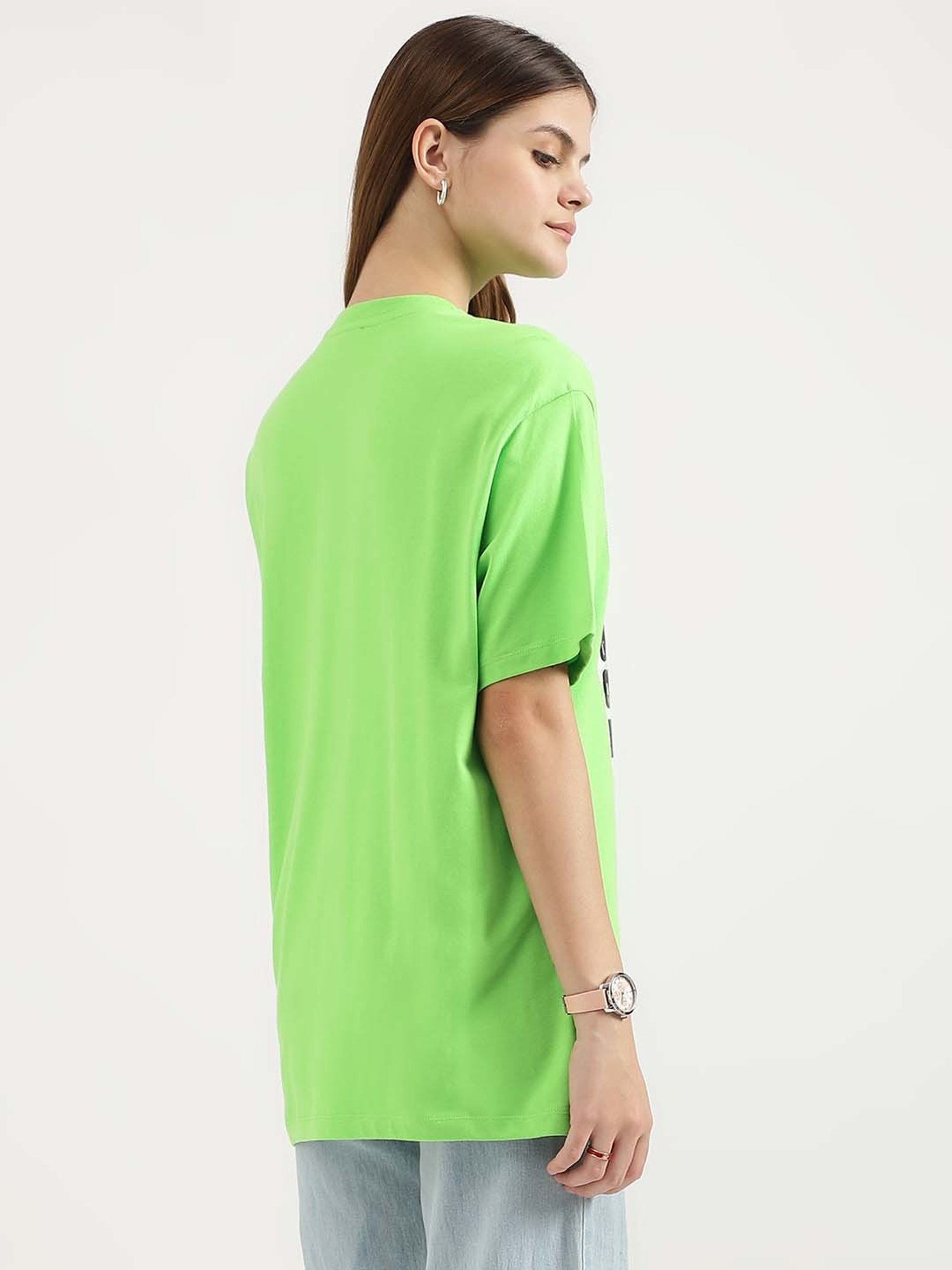 United Colors of Benetton Green Cotton Printed T-Shirt