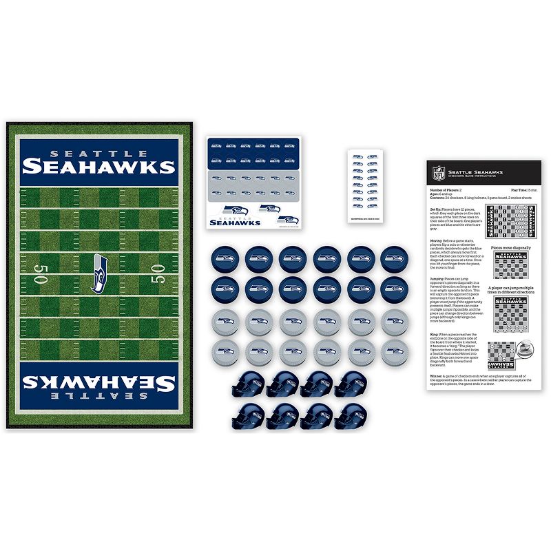 MasterPieces NFL Seattle Seahawks Checkers Board Game