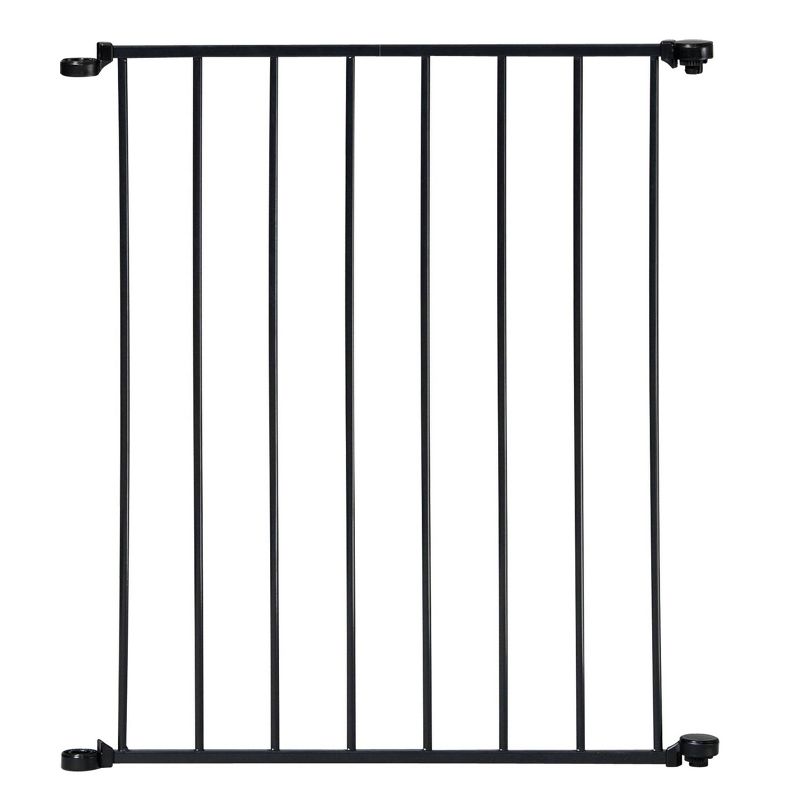 KidCo Auto Close Hearth Baby Gate with Two 24" Extensions (Total width up to 176") - Black