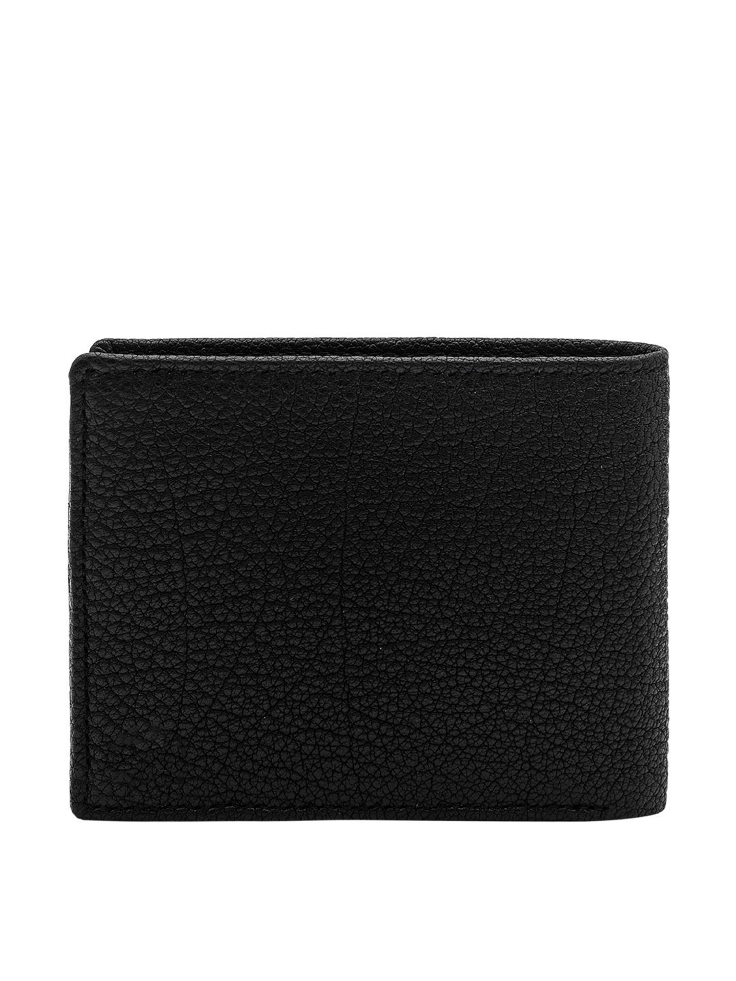 Eske Black Textured Bi-Fold Wallet for Men