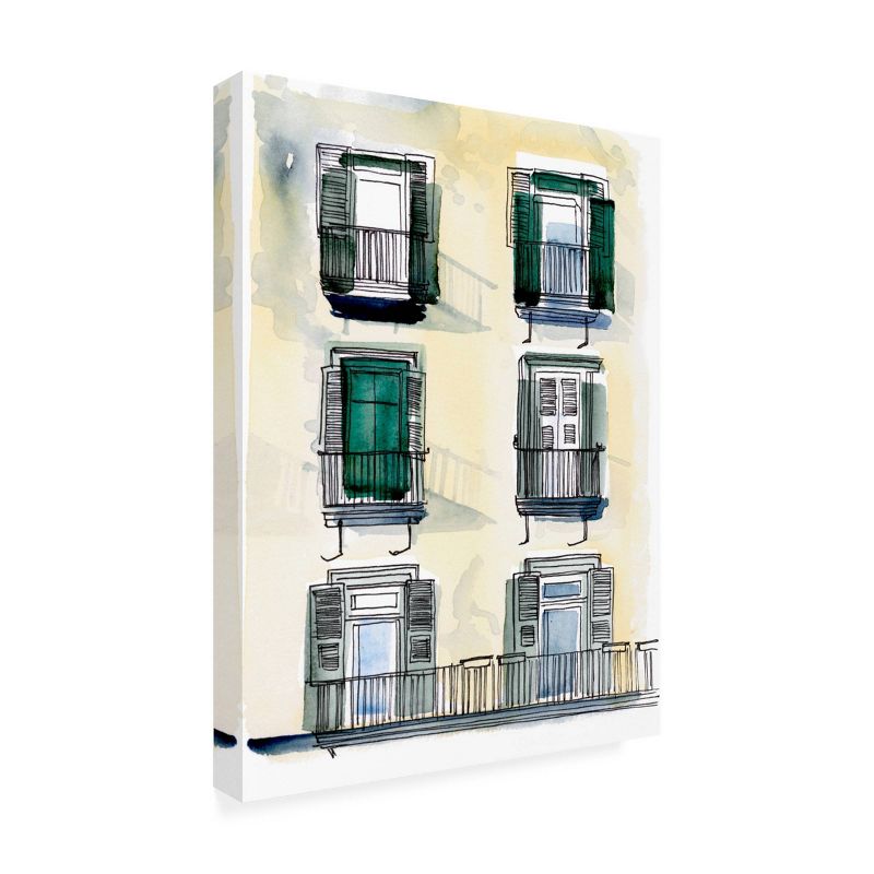 24" x 32" Jennifer Paxton Parker 'On the Sunny Side of the Street II' Unframed Wall Canvas - Trademark Fine Art