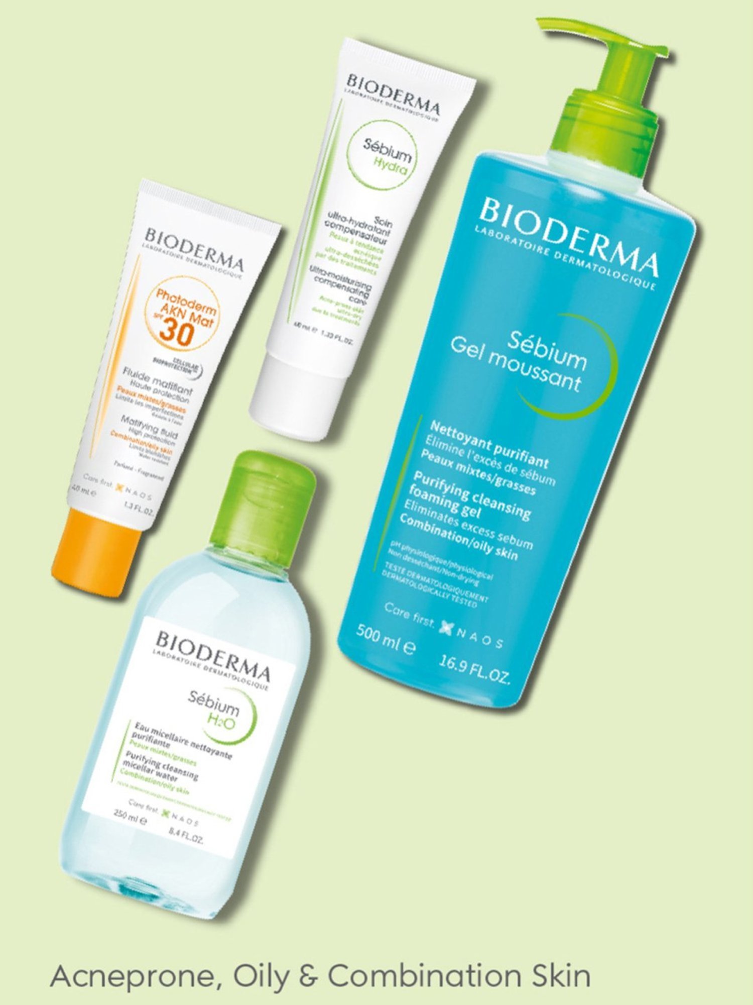 Bioderma Sebium Gel Moussant Purifying Cleansing Foaming Gel - 500 ml