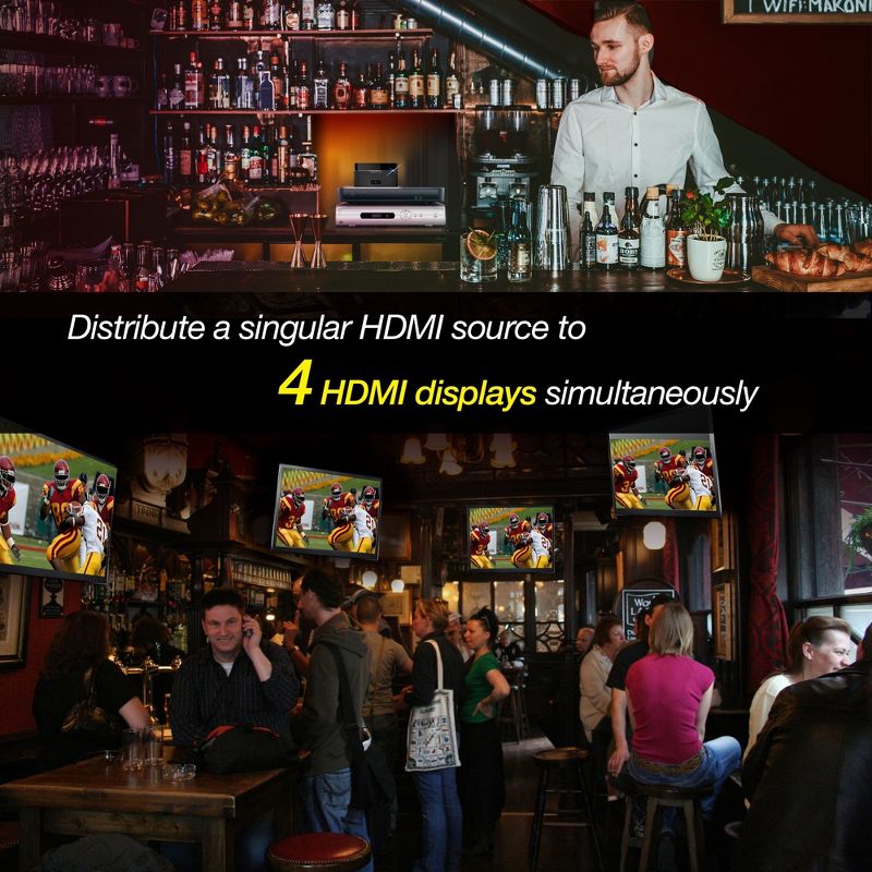 SIIG Premium 4-Port HDMI Splitter with EDID - 4Kx2K 60Hz - 3840 ?? 2160 - 340 MHzMaximum Video Bandwidth - 65.62 ft Maximum Operating Distance