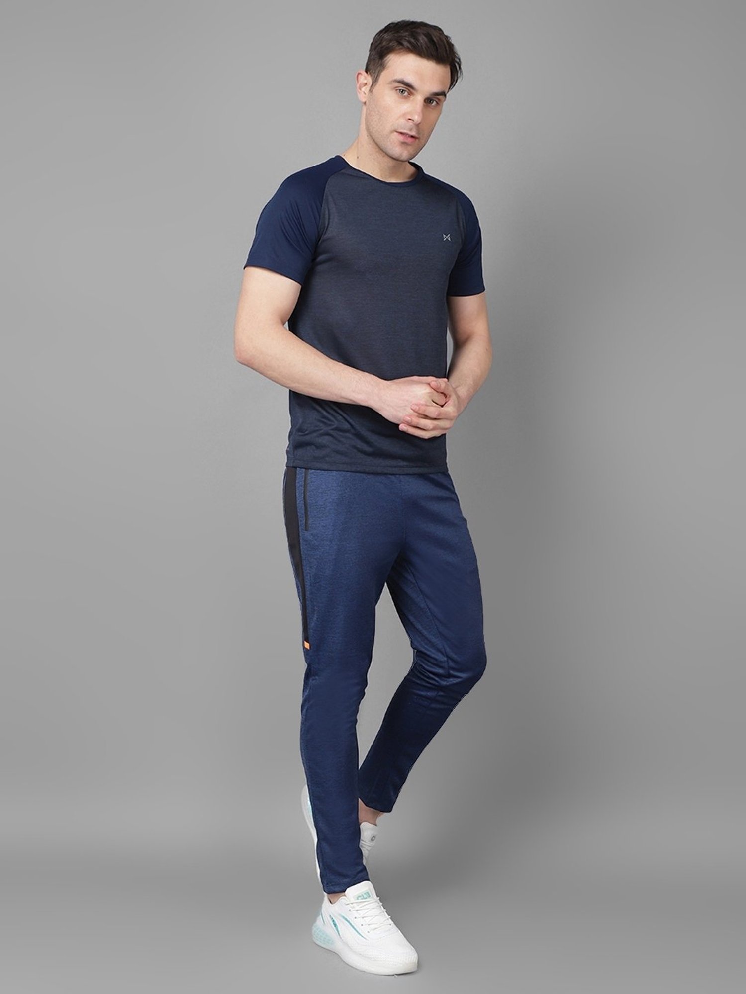 Force NXT Multicolored Regular Fit Colour Block Sports T-Shirt - Pack Of 5