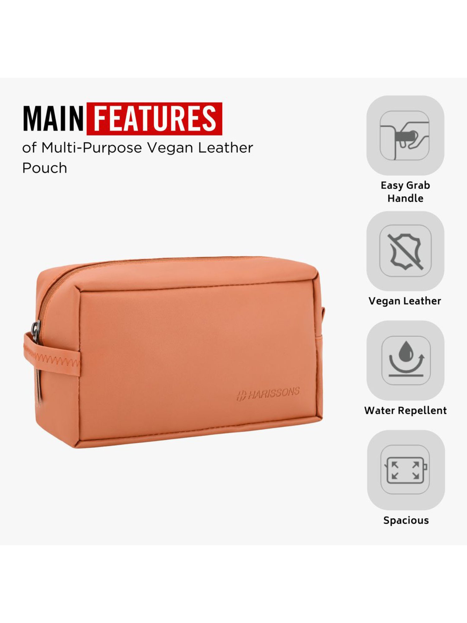 Harissons Camel PU Solid Pouch