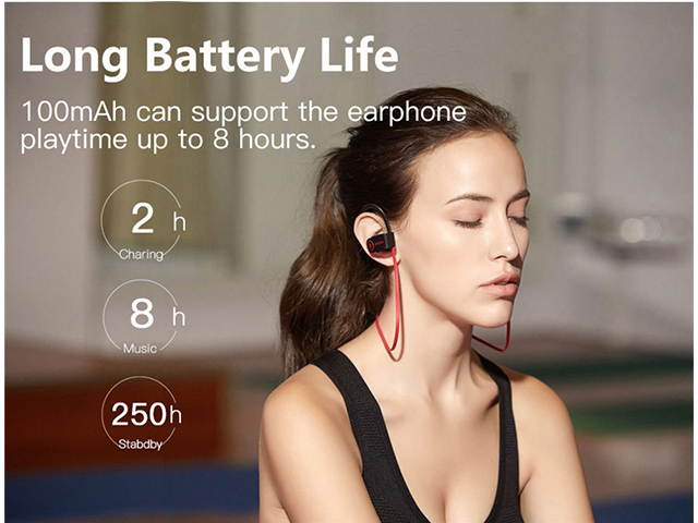 AutofeelSunriseoffice Bluetooth Earphone Headset Wireless Headphone With Mic 3D Bass Stereo Sport Earbuds IPX7 Waterproof For Phone iPhone Samsung Xiaomi