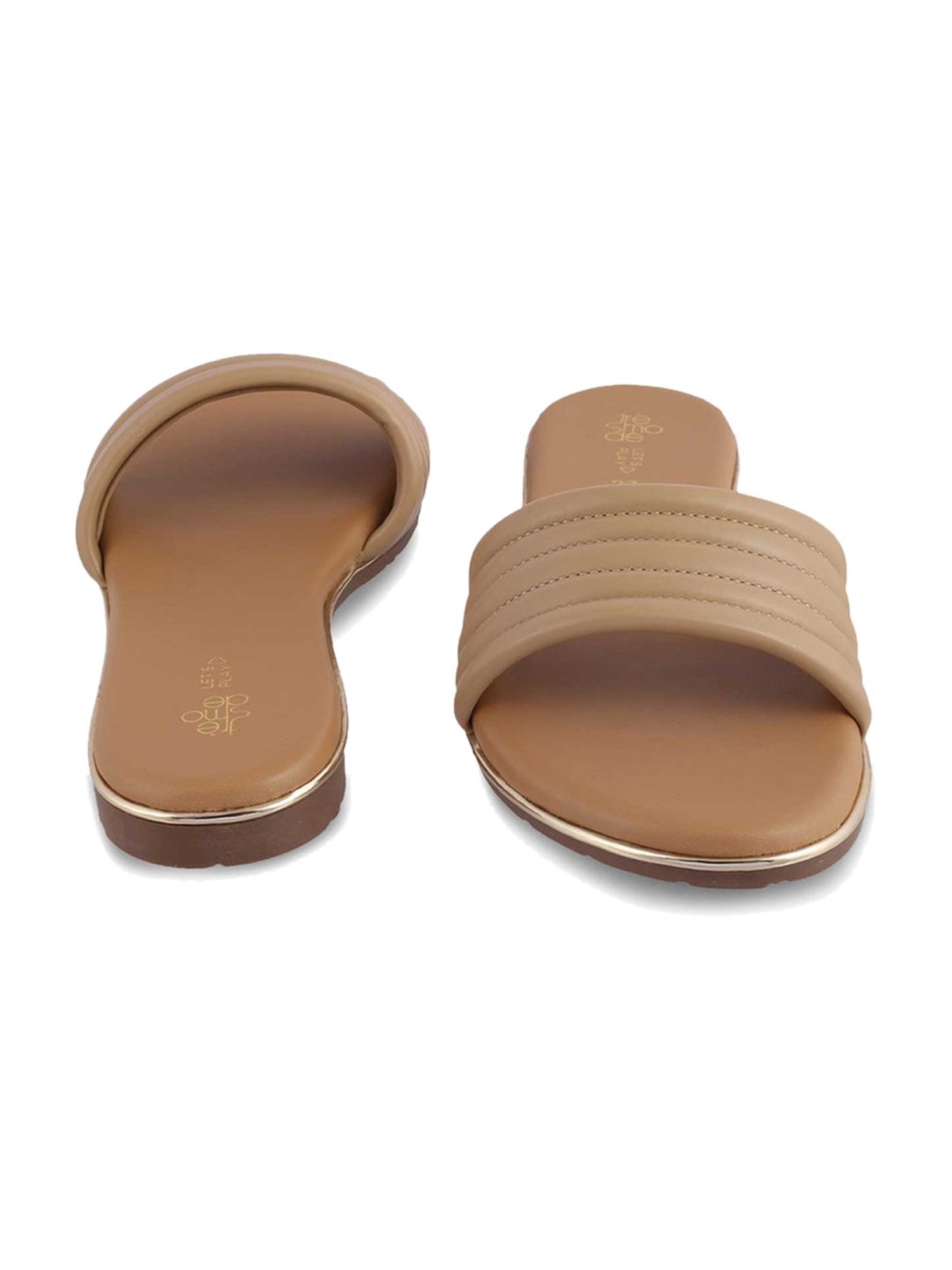 Tresmode Women's Beige Casual Sandals