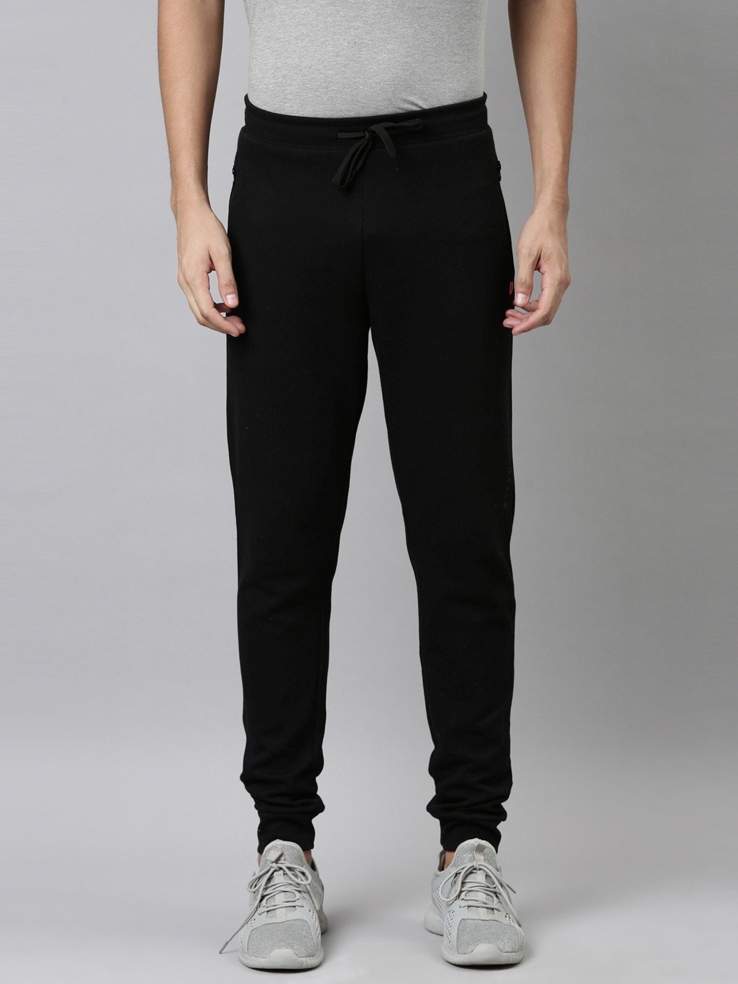 Dixcy Scott Maximus Black Cotton Regular Fit Joggers