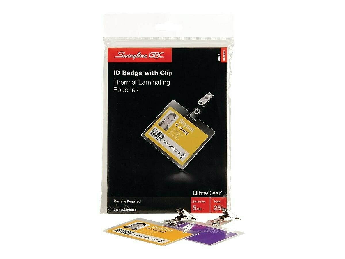 GBC UltraClear Thermal Pouches ID Tag 25/Pack (3202011) 793752