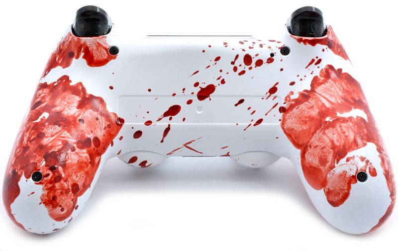 "Bloody Hands" Ps4 Custom UN-MODDED Controller Exclusive Unique Design with CUSTOM TOUCHPAD