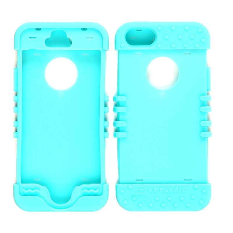 Unlimited Cellular Rocker Series Skin Case for Apple iPhone 5S (Fluorescent Blueish Green)