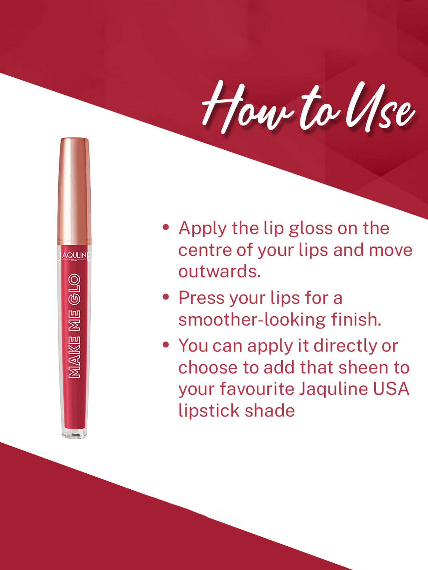 Jaquline USA Make Me Glo Lip Gloss Glo Up - 3.5 ml