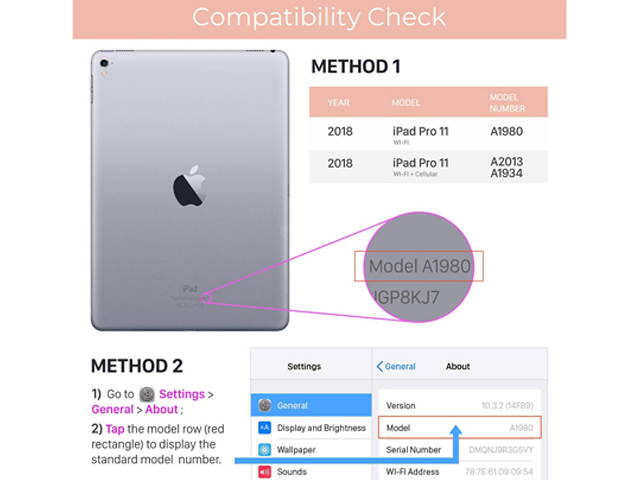 Typecase iPad Pro 11 2018 Keyboard Case with 360 Degree Hinge and Backlit Keys, Black