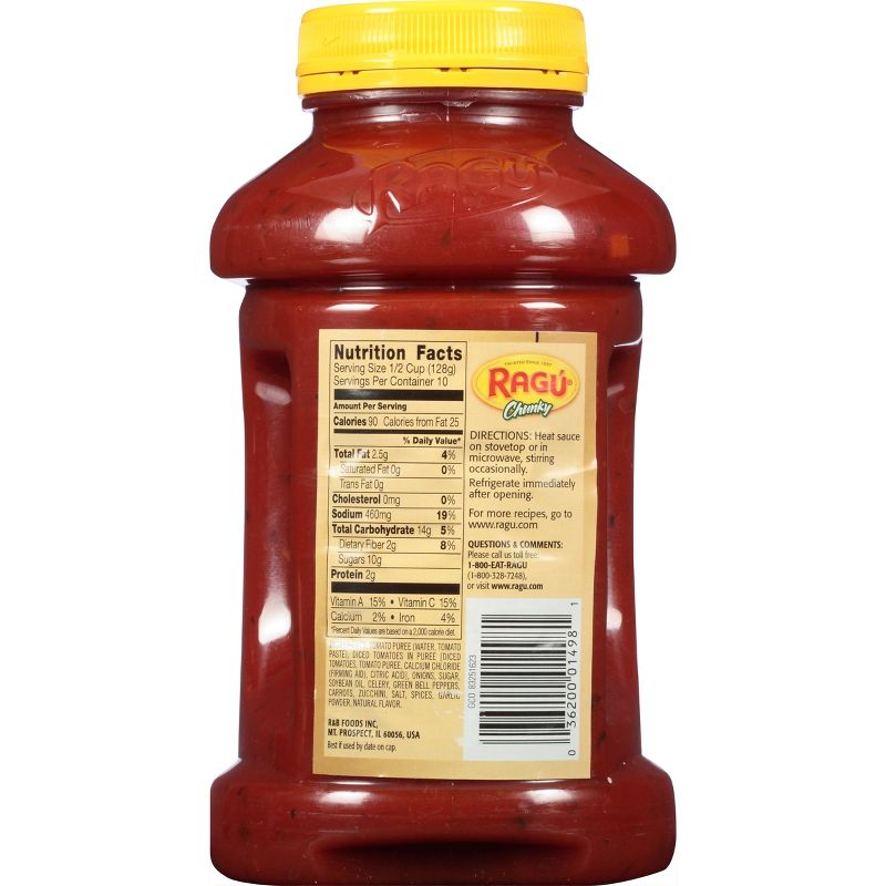 Ragu Chunky Garden Combination Pasta Sauce - 45oz