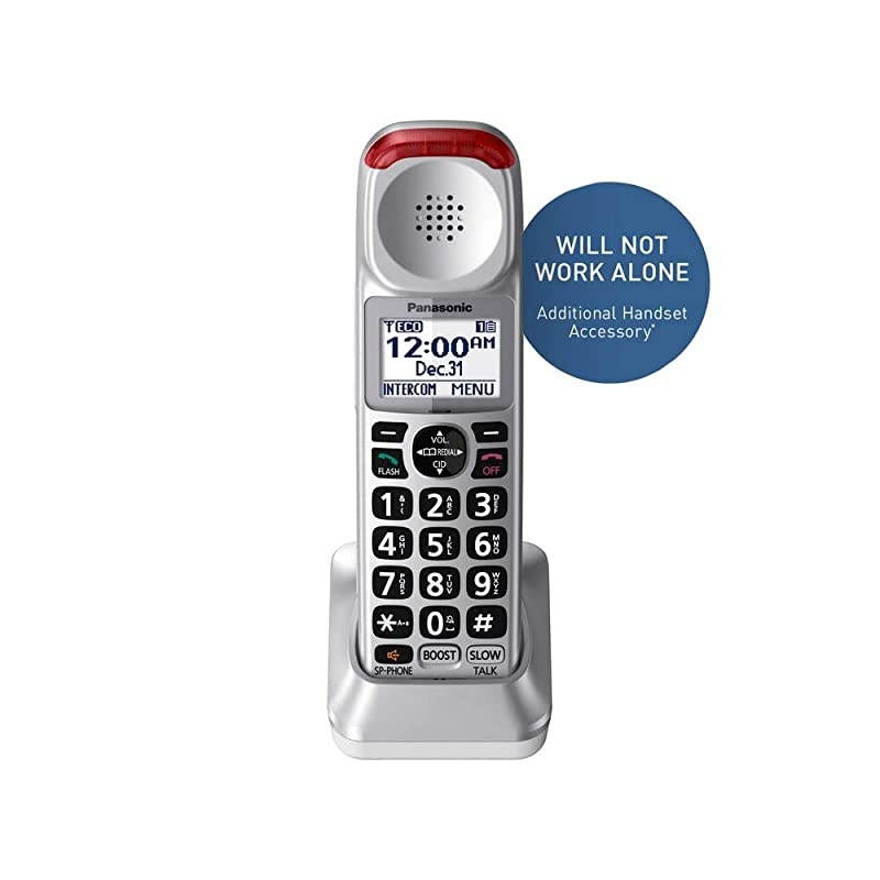 New DECT 60 Cordless Phone Handset Accessory Talking Caller ID Compatible with KXTGM450S Series Cordless Phone Systems KXTGMA45S Silver