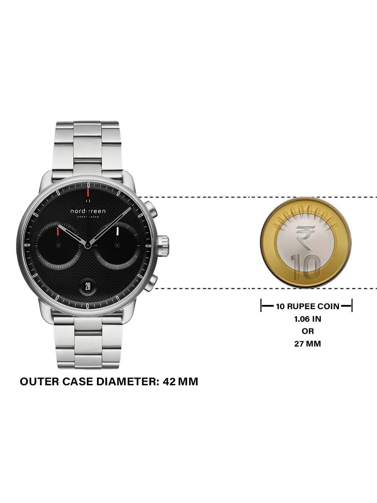 Nordgreen PI42SI3LSITB Pioneer Analog Watch for Men