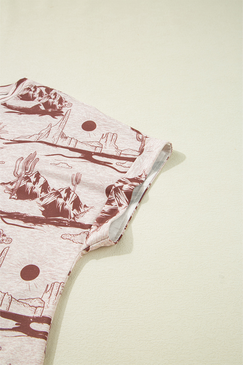 Red Cheetah Print Casual Short Sleeve Crew Neck T Shirt