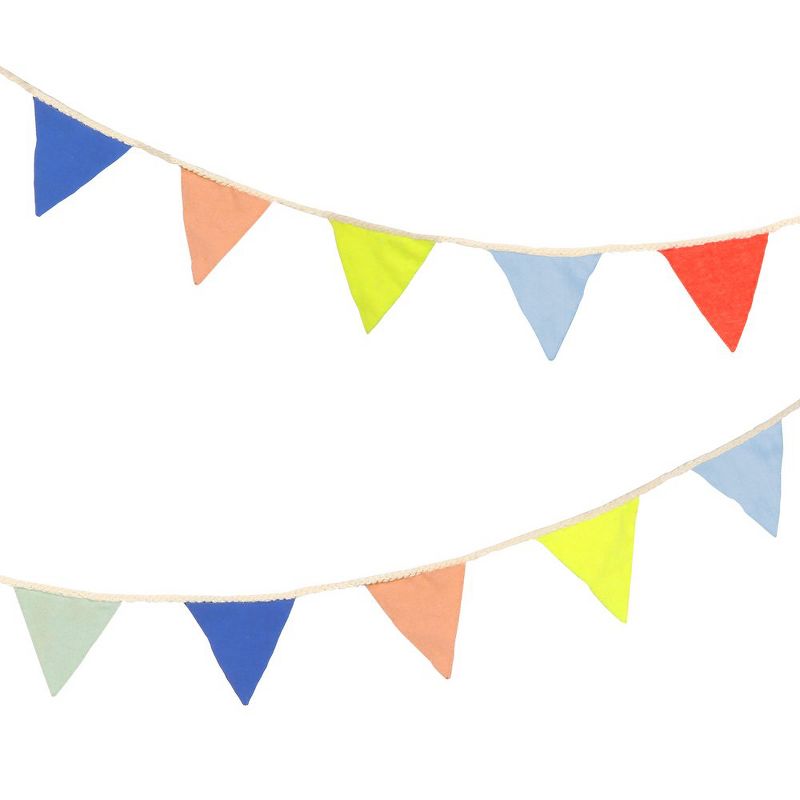 Meri Meri Multicolor Pennant Garland   Party Decorations and Accessories - 9'
