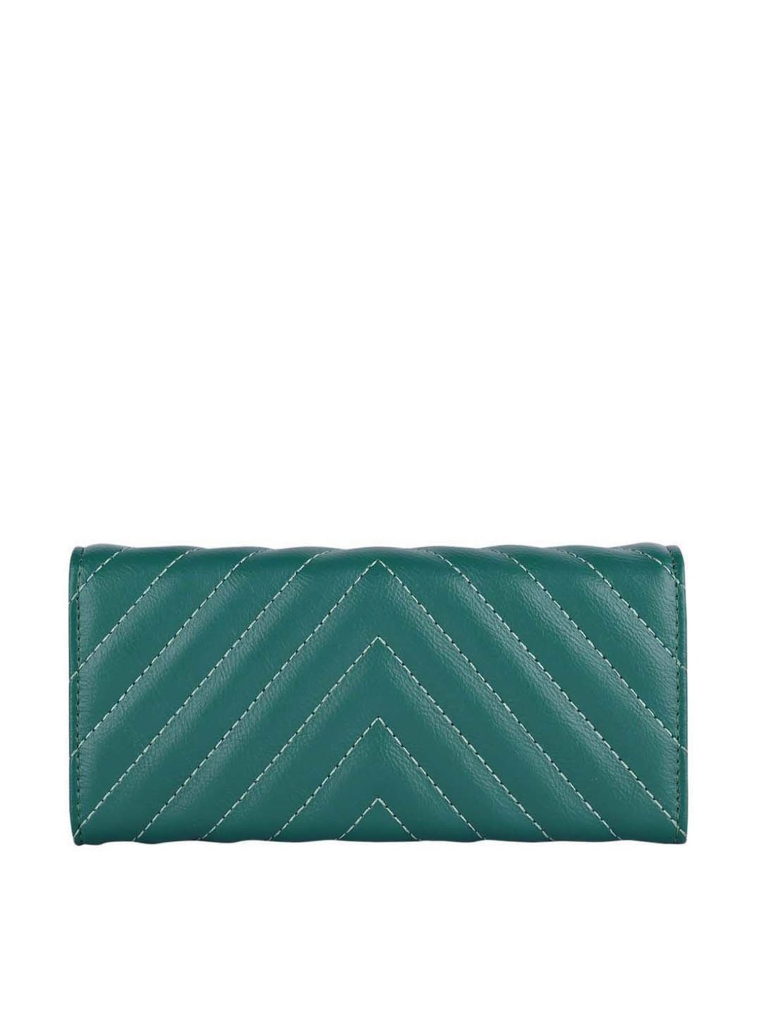 Lino Perros Green Quilted Wallet for Women