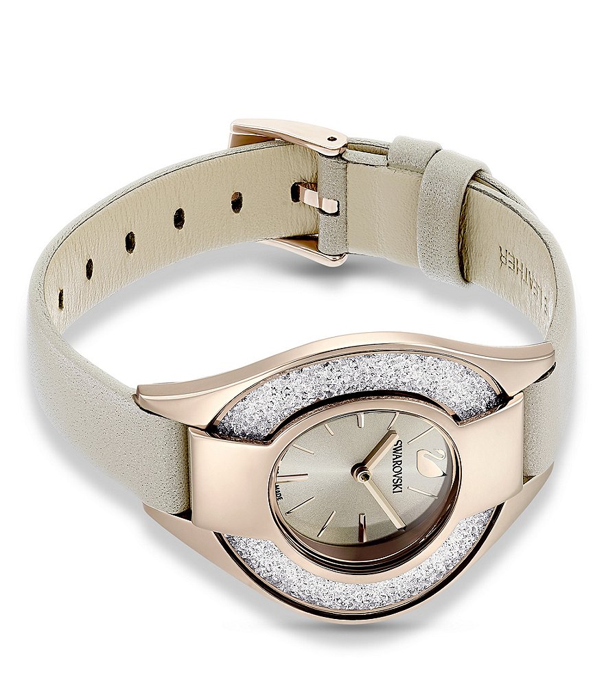 Swarovski Crystalline Sporty Leather Watch