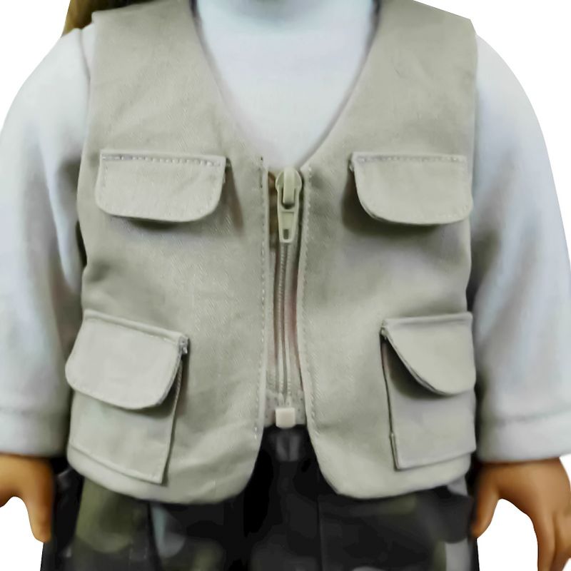 The Queen's Treasures 18 Inch Doll Clothes And Accessories, Fishing Outfit, Hat, Pants, Shirt, Vest