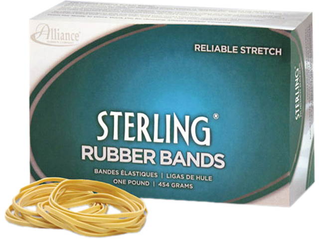 Alliance 24145 Sterling Ergonomically Correct Rubber Bands, #14, 2 x 1/16, 3100 Bands/1lb Box