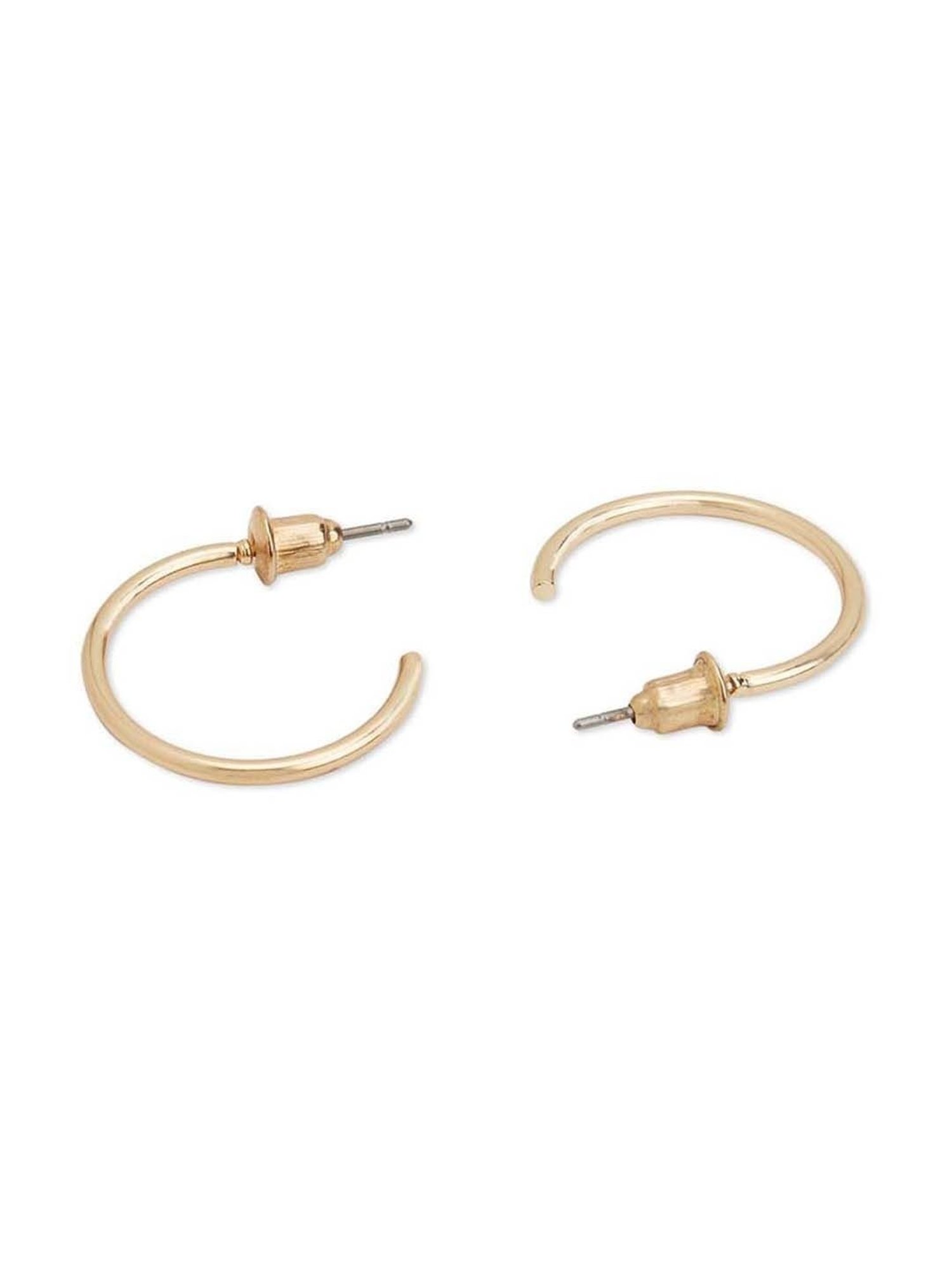 Accessorize London Women's Gold  Stud And Hoop Earrings- Set of 10
