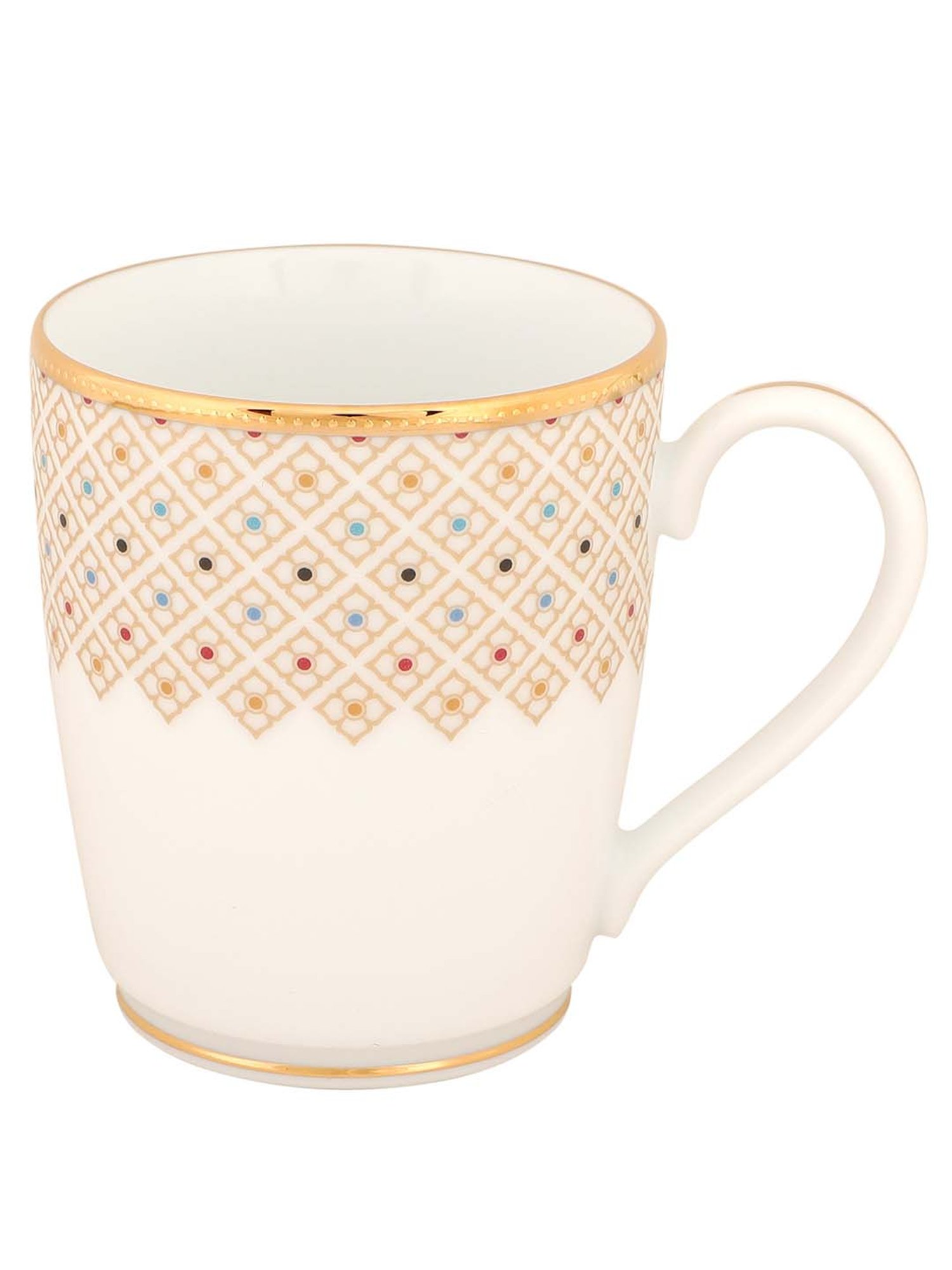 NORITAKE Hearth Multicolor Porcelain Petite Fleur Coffee Mug (0.295 L) - Set of 6