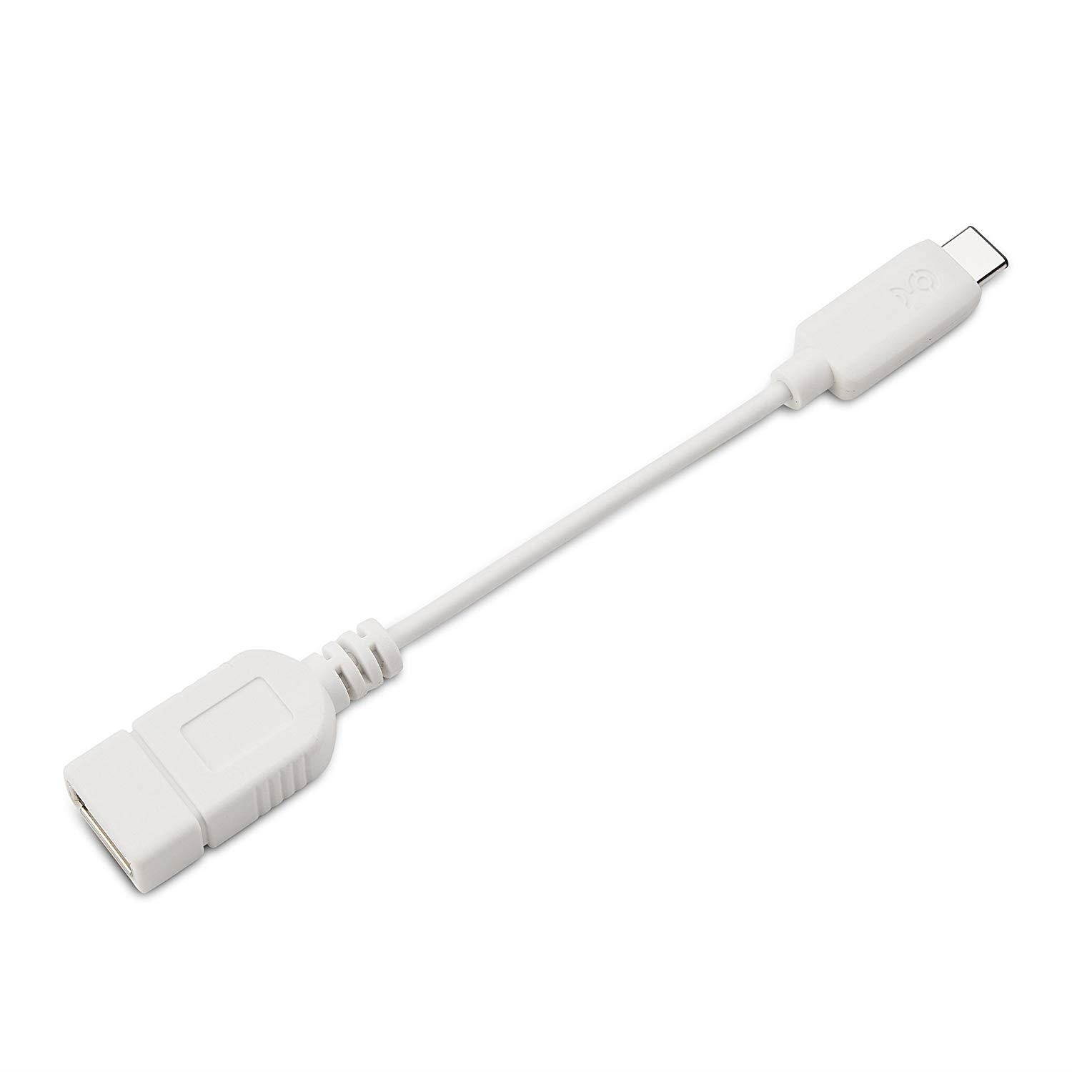Cable Matters USB 2.0 Type C (USB-C) to Type A (USB-A) Adapter 6 Inches in White