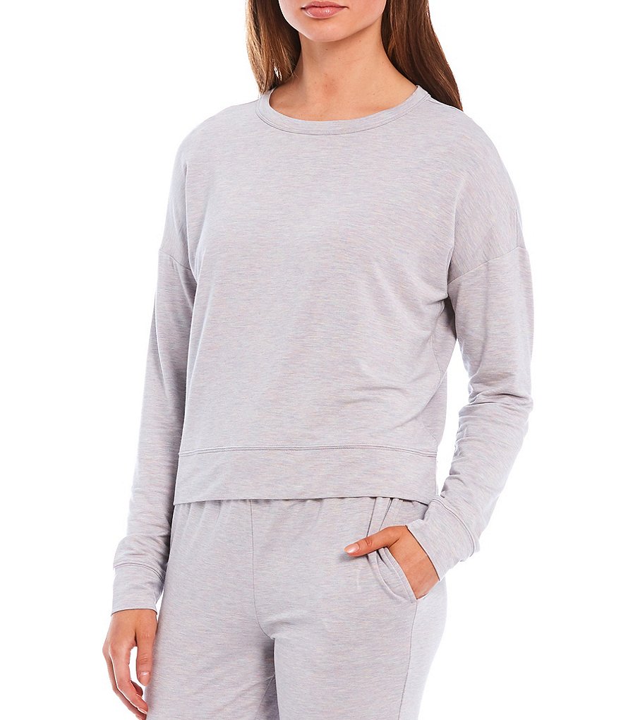 Jasmine & Ginger Heather Baby French Terry Lounge Sleep Top
