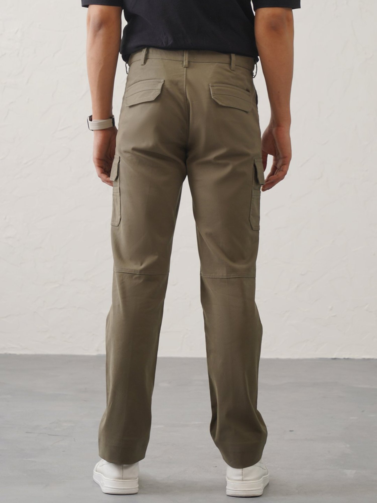 MinusOne Olive Regular Fit Cargos