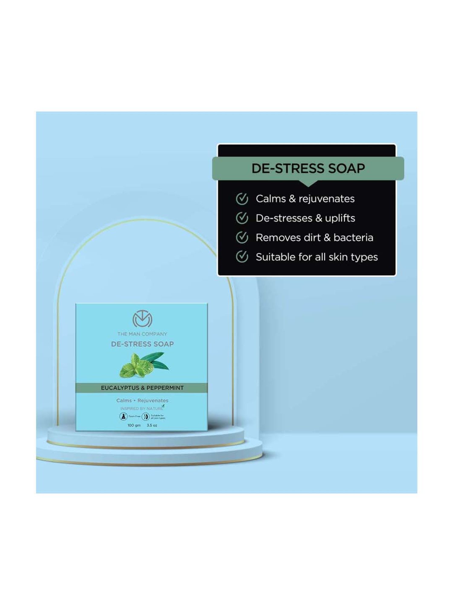 The Man Company De-stress Soap for Men - Buy 3 Get 1 Free