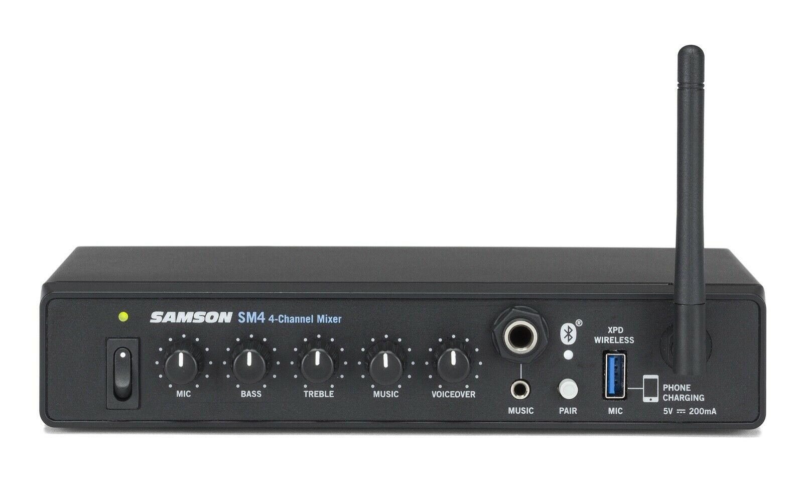 Samson SM4 4-Channel Line Mixer with Bluetooth Connectivity