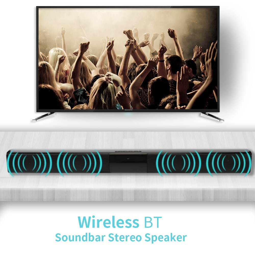 Stylish and Compact Portable Wireless Soundbar Multi-function Family Stereo Surround BT Speaker