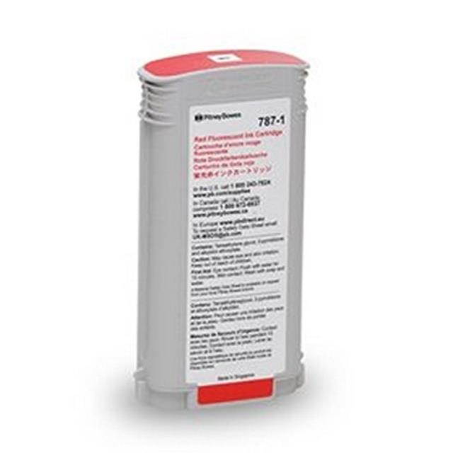 genuine original pitney bowes brand 7871 extra high yield fluorescent red ink cartridge for connect+ 1000/2000/3000 series production