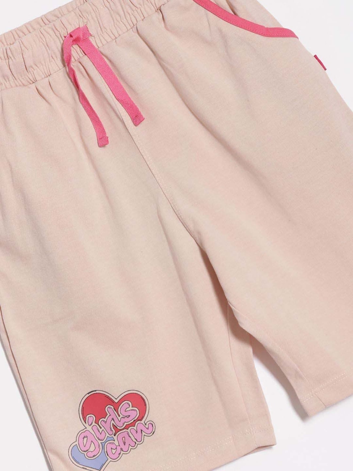 Dixcy Slimz Kids Cream Cotton Printed Shorts