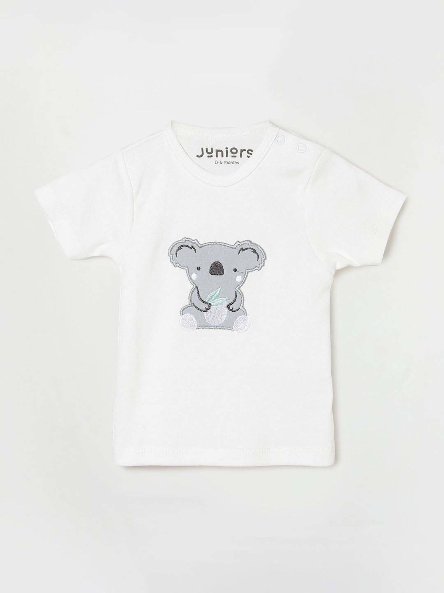 Juniors by Lifestyle Kids White & Blue Cotton Printed T-Shirt Set