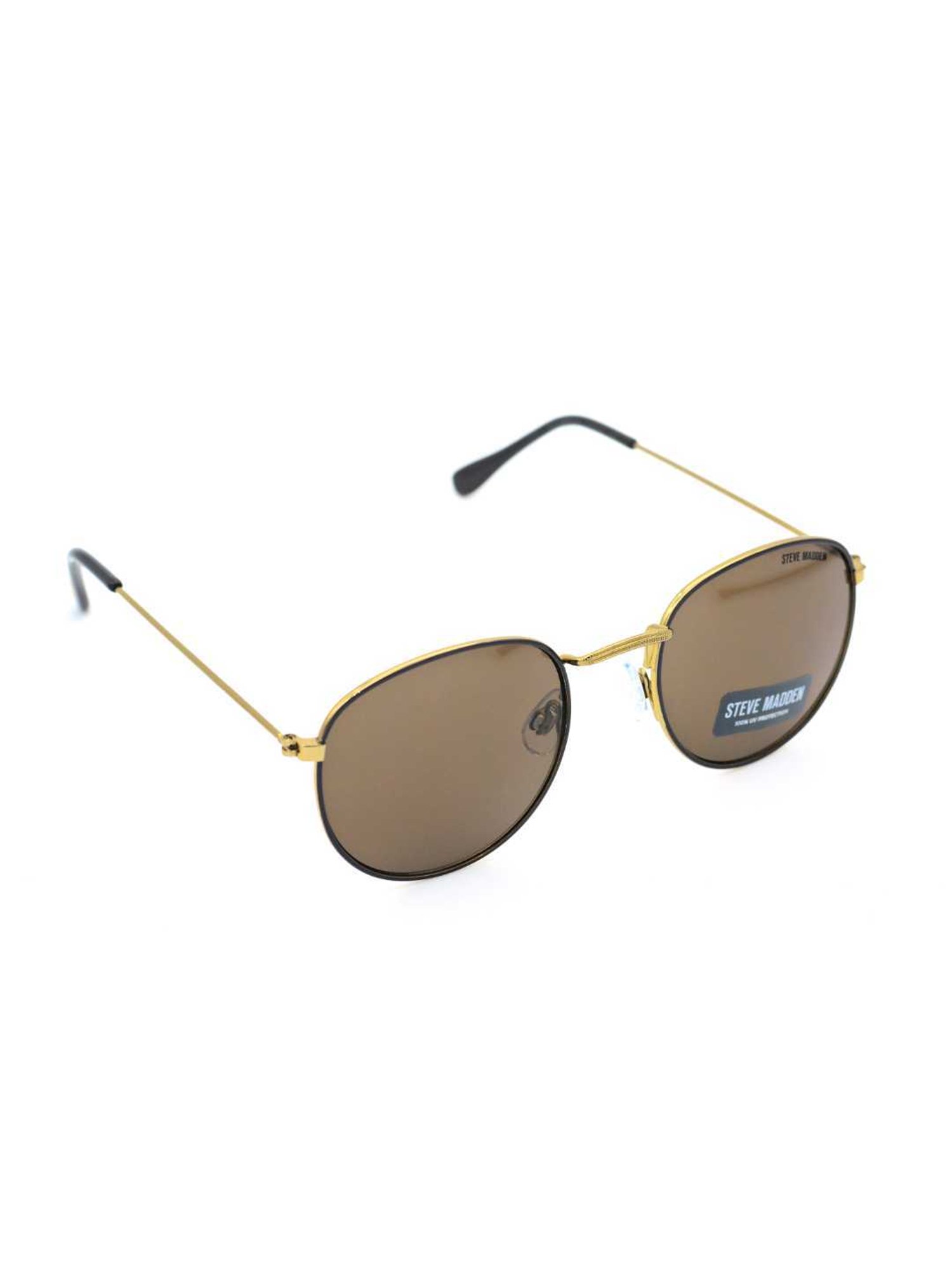 STEVE MADDEN Gold Oversize Irregular Sunglasses for Men