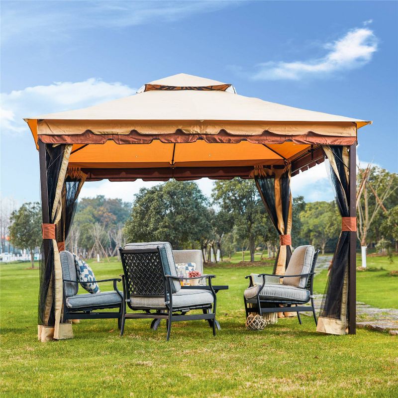 9' Patio Gazebo Brown - Patio Festival