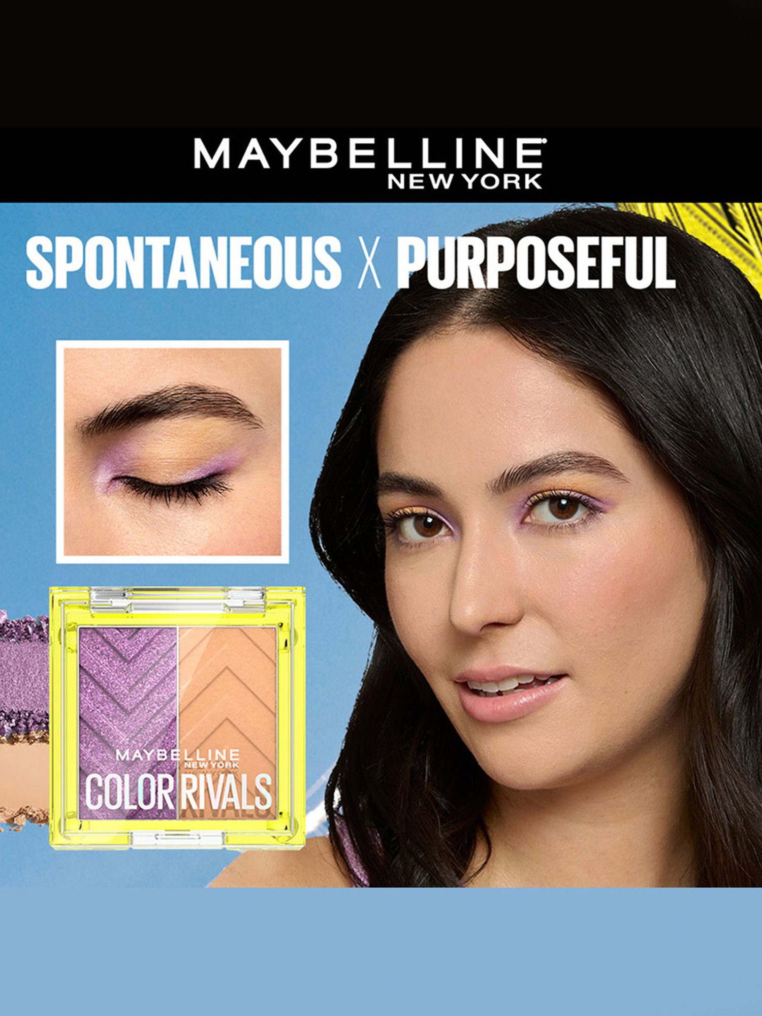 Maybelline New York Color Rivals Duo Eyeshadow Palette Spontaneous x Purposeful - 3 gm