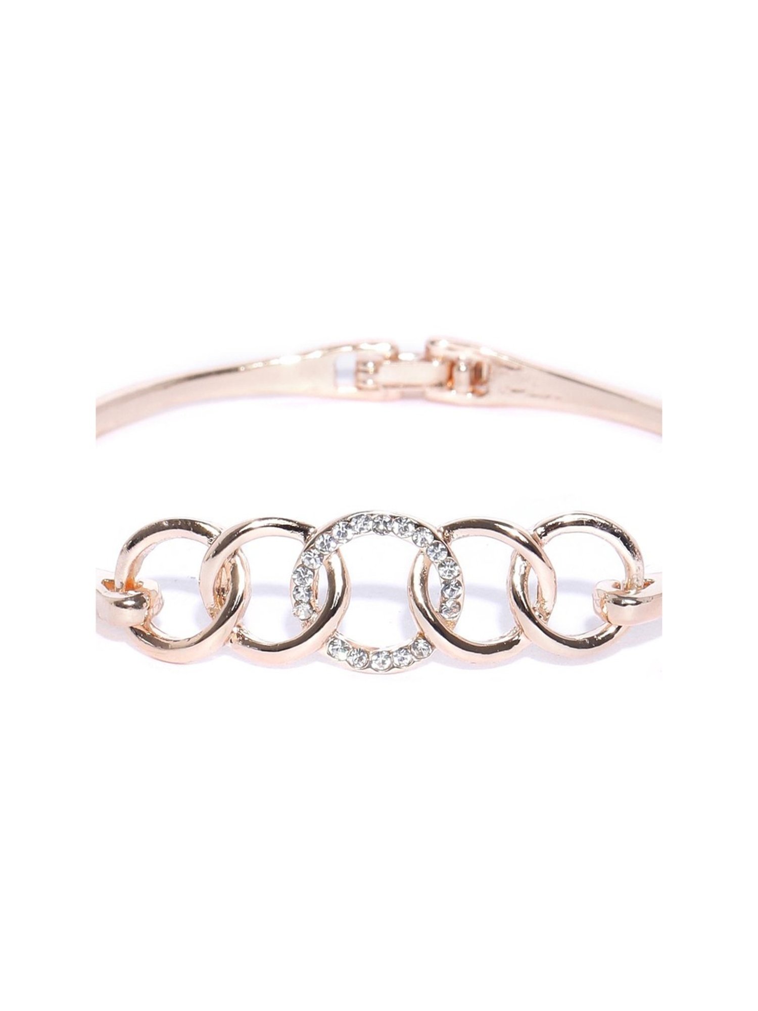 YouBella Rose Gold-Plated Stone Studded Style Classic Bracelet