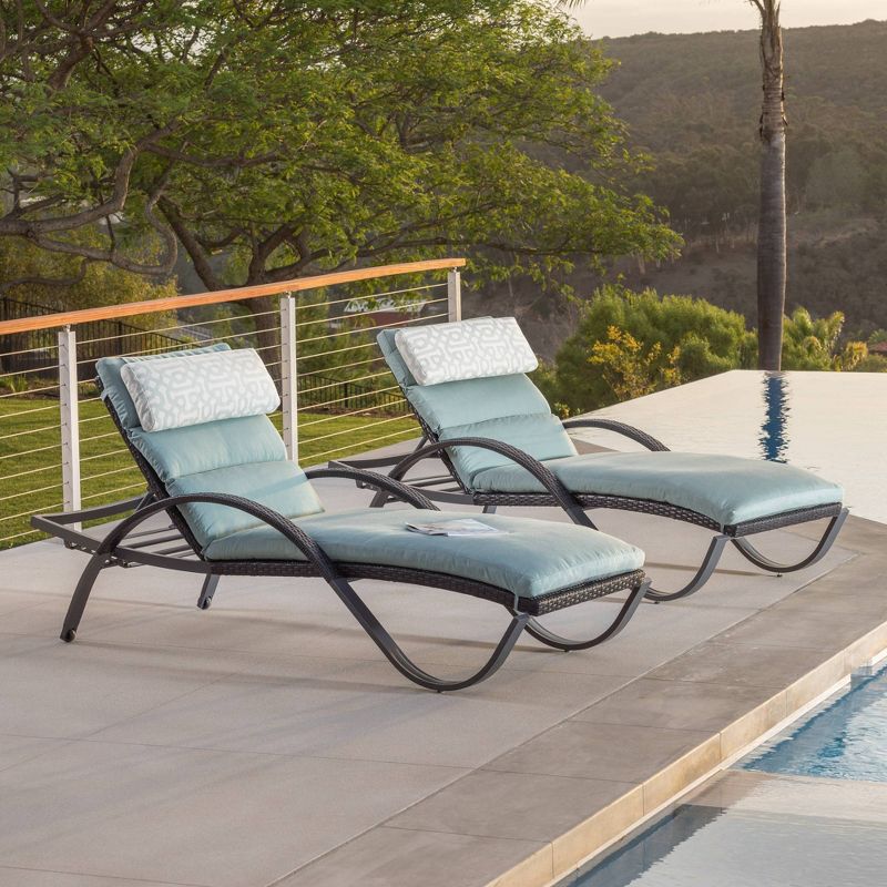 Deco 2pk Chaise Lounges - Spa Blue - RST Brands