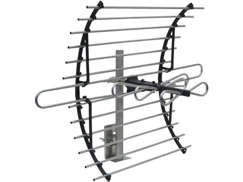 GE Pro Attic Mount TV Antenna, Attic, Long Range Antenna, Directional Antenna, Digital, HDTV Antenna, 4K 1080P VHF UHF, Compact Design, Mounting Pole Included