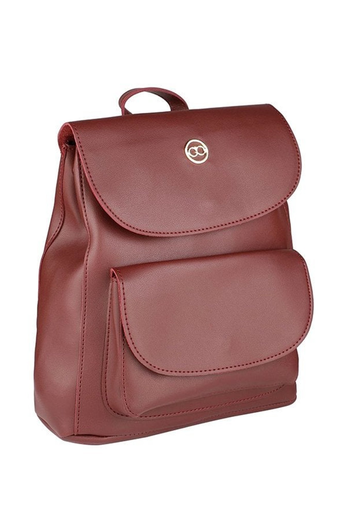 Gio Collection Maroon Solid Backpack